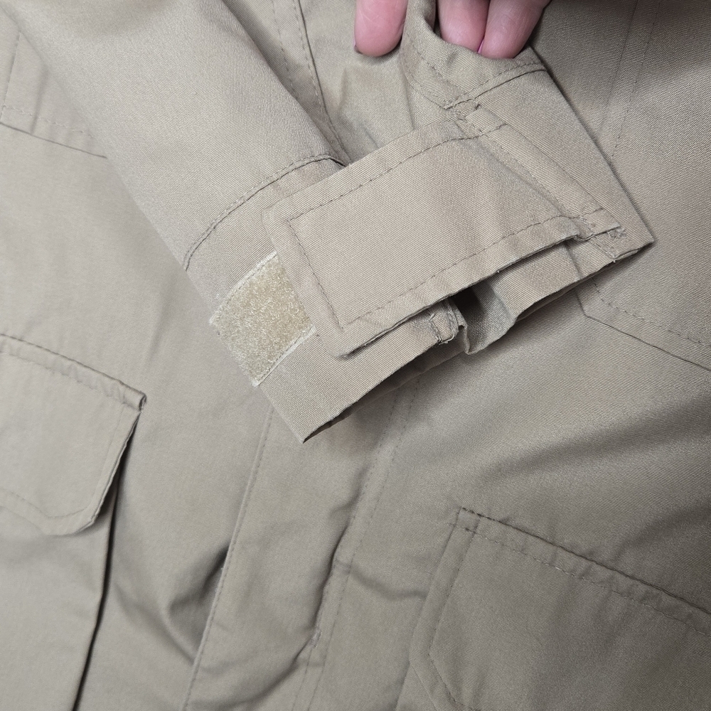 Vintage Swingster Mens Kahki Jacket Sz M Flannel Lined Two Way Zipper Utility - Picture 12 of 16